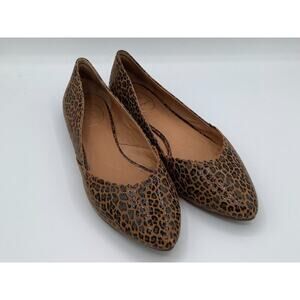 Jack Rogers 9.5 Animal Print Flats Textured Trim GUC